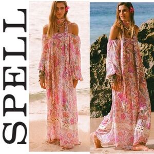 NWT Spell Mojave Lily Gown in Opal XS
